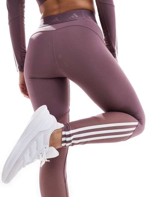 adidas Training Hyperglam Lang geschnittene Leggings in Lila