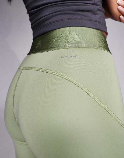 adidas - Training - Hyperglam - Lange legging in kaki, 4 van 5