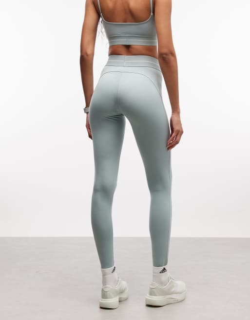 adidas - Training - Hyperglam - Lange legging in saliegroen, 4 van 5