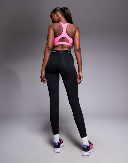 adidas Training – Hyperglam – Lange Leggings in Schwarz mit linearem Logo, 2 von 5