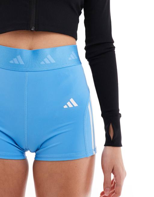 adidas Training Hyperglam legging shorts in bright blue ASOS