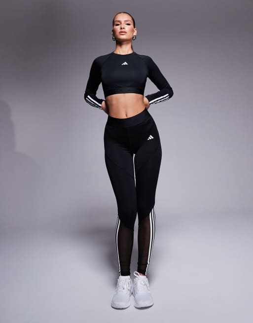 adidas Performance HYPERGLAM - Leggings - black/white/black