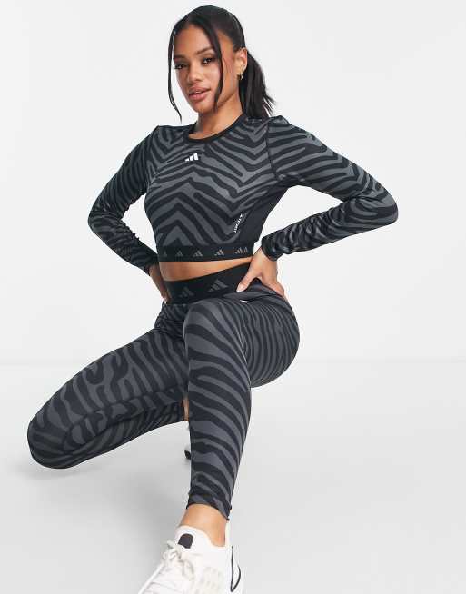 Leggings lungo vita alta con scritta Nero - Acquista Online