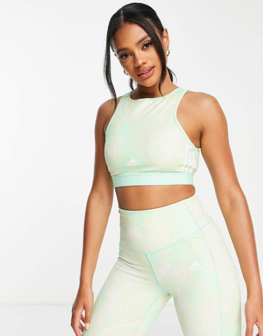 adidas Sportswear SCOOP LOUNGE BRA - Bustier - limette/neon green 