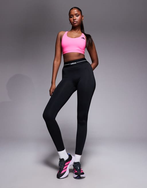 adidas Training - Hyperglam Linear - Leggings taglio lungo neri