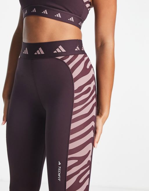 Women's Hyperglam Techfit High Waist 7/8 Zebra Tight, adidas