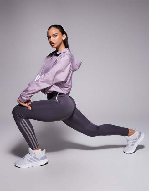 adidas Training – Hyperglam – Pełnej długości ciemnoszare legginsy o wysokim połysku - view 1