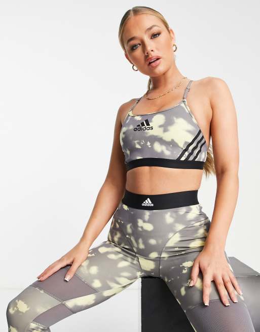 Sports Bra, Stripes Camo Jeans Print