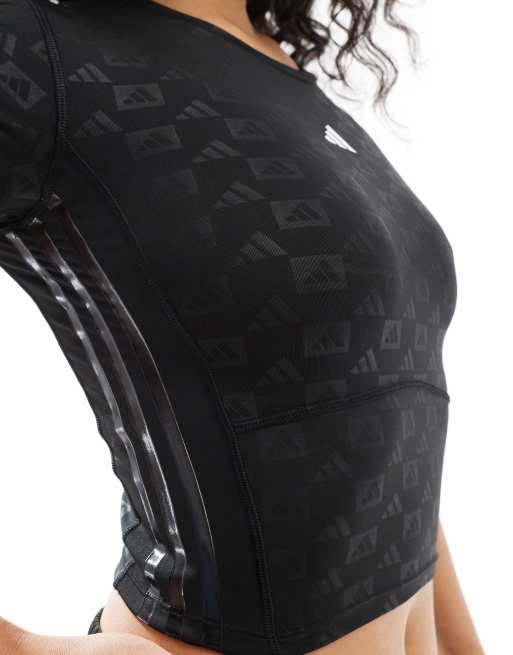 adidas Training - Hyperglam - Sort T-shirt med monogram, 2 af 4