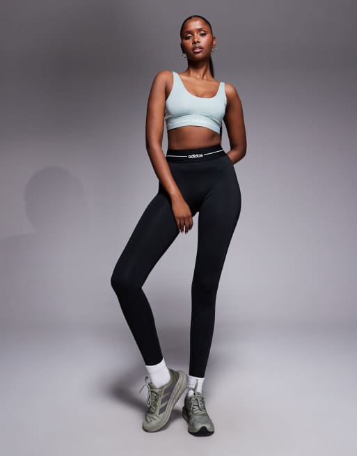 adidas Training – Hyperglam – Sport-BH in Grün mit leichter Stützfunktion, 4 von 4