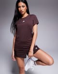 [adidas performance] adidas Training Hyperglam t-shirt in brown XS BROWN