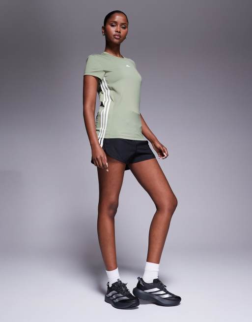adidas Training Hyperglam t-shirt in khaki, 2 of 4