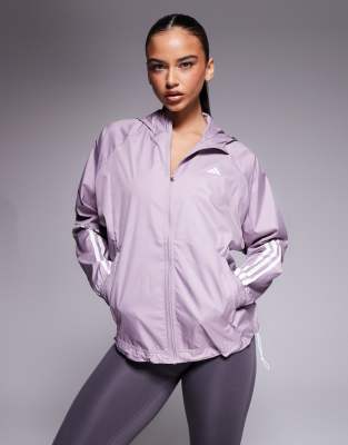 adidas Training - Hyperglam - Windjacke in Lila mit Kapuze