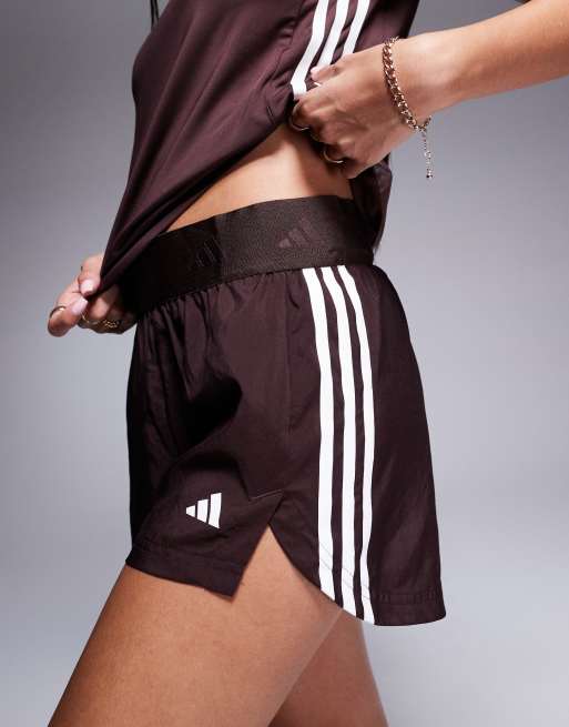 adidas Training Hyperglam woven shorts in brown | ASOS