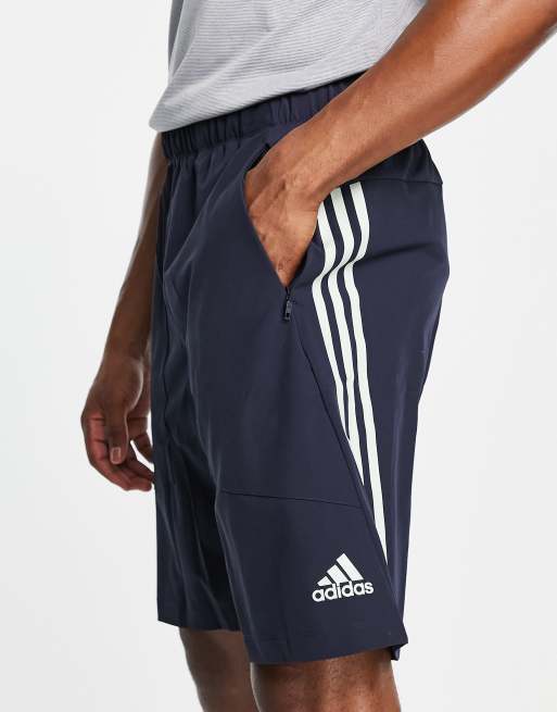 adidas Training Icons logo 9 inch shorts in navy | ASOS