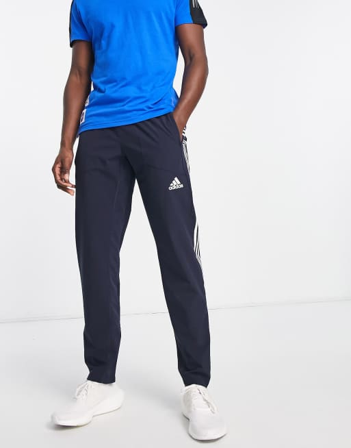 adidas Training Icons woven joggers in navy ASOS