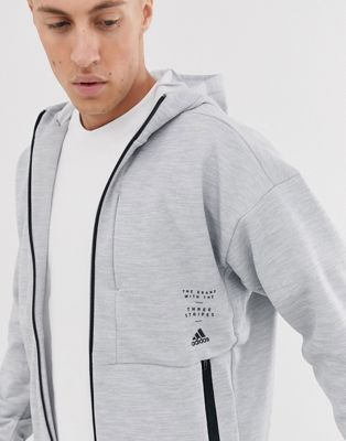 adidas training hoodie grey