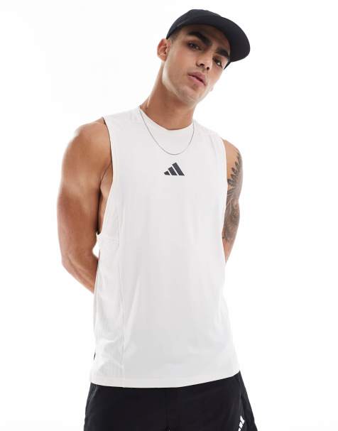 adidas Training intensity tank top in white - view 1