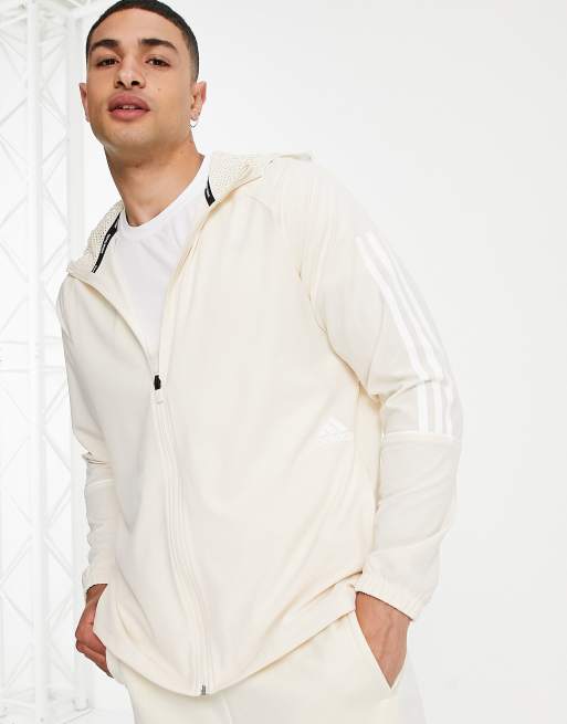 Cream adidas jacket sale