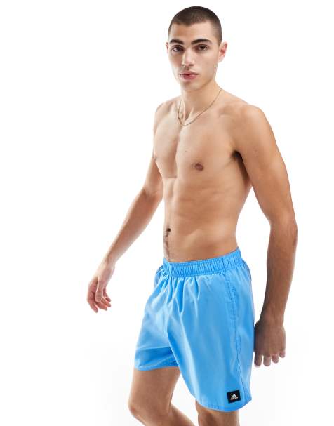 adidas Training swim shorts in light blue 					