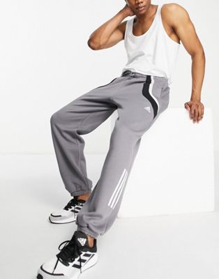 adidas Training fleece joggers in grey - ASOS Price Checker