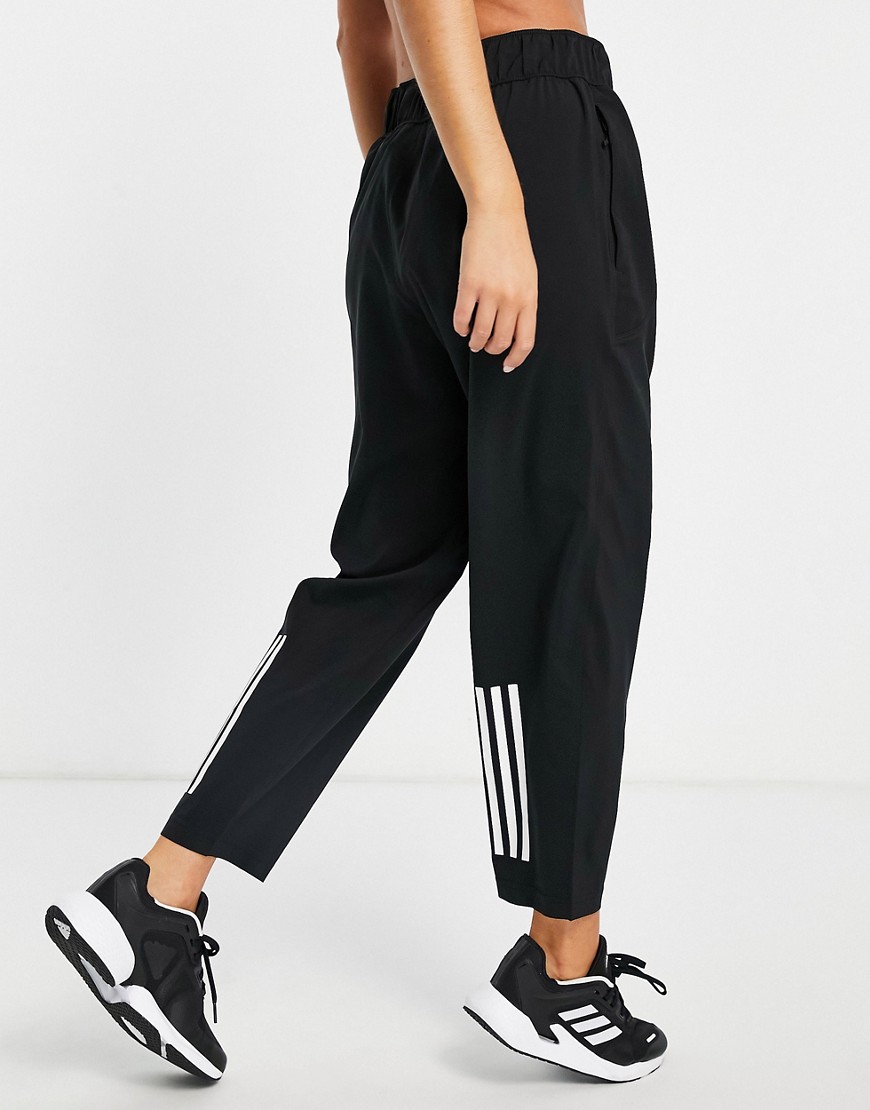 adidas Training joggers with branded trim in black