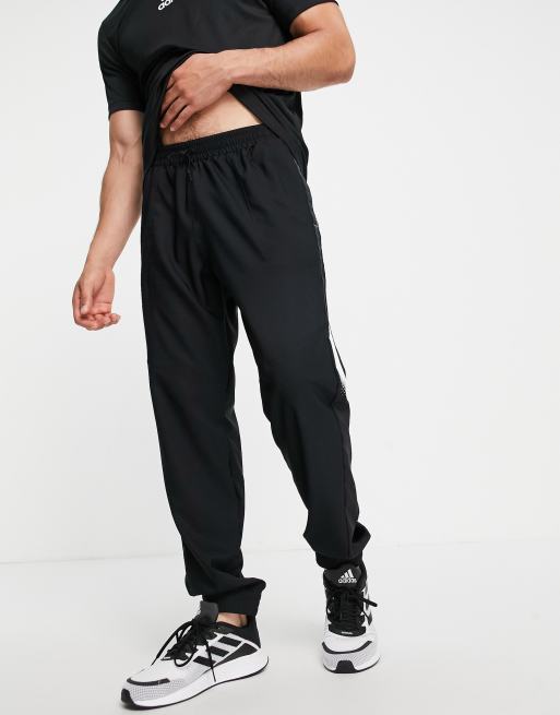 adidas Training joggers with contrast panels in black, 3 of 4
