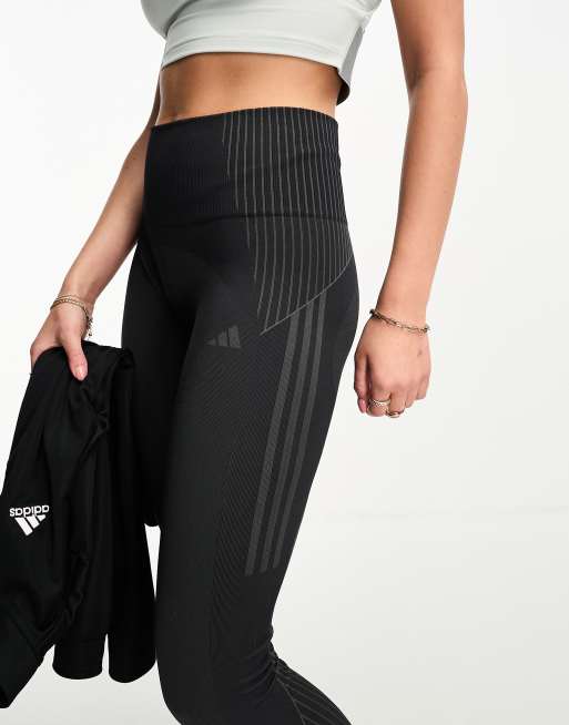 adidas Training knit leggings in black