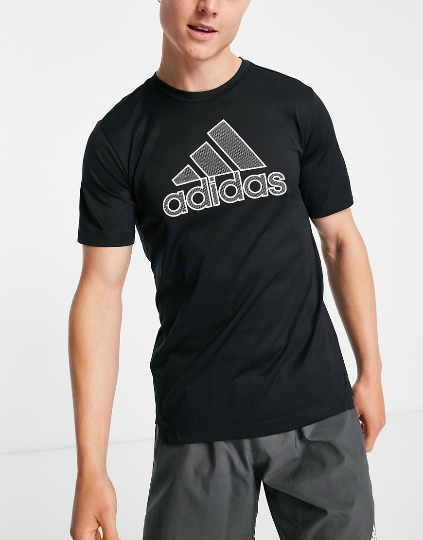 Adidas Training large logo t-shirt in black