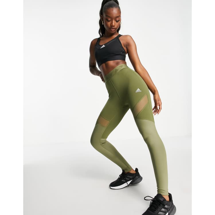 adidas Training Legging a empiecement Kaki