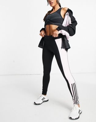 Femme adidas Training - Legging effet color block - Rose et noir
