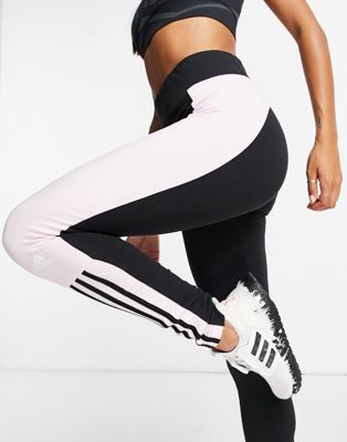 Femme adidas Training - Legging effet color block - Rose et noir