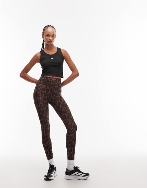 adidas Training leggings in leopard print - view 1