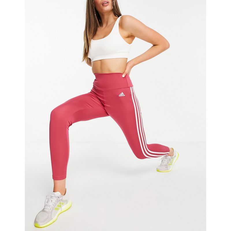 Activewear Donna adidas Training - Leggings rosa con 3 strisce