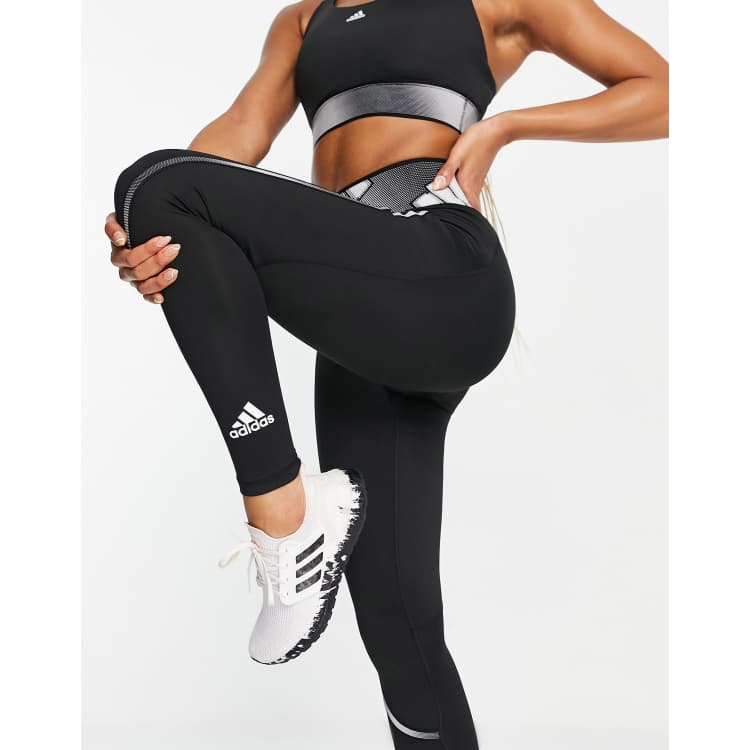 adidas Sportswear Leggings - Trousers - black/white/black 