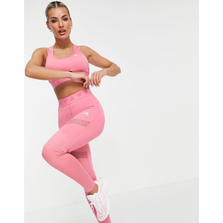 adidas Performance Leggings - Stretch Training Tights - Rose/Bla