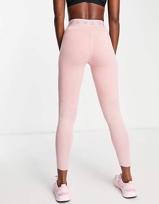  adidas Training leggings with insert detail in pink 