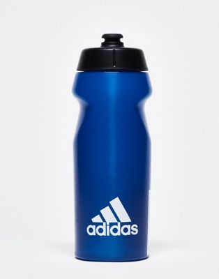 adidas Training logo 500ml water bottle in blue