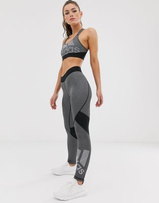 adidas training logo legging in black