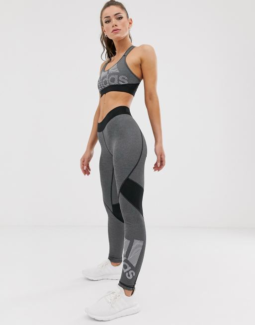 Adidas Alphaskin Badge Sports Leggings Running Fitness Gym