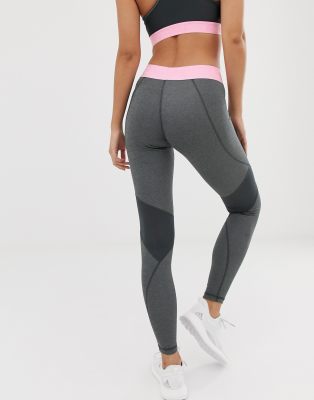 adidas leggings grey and pink