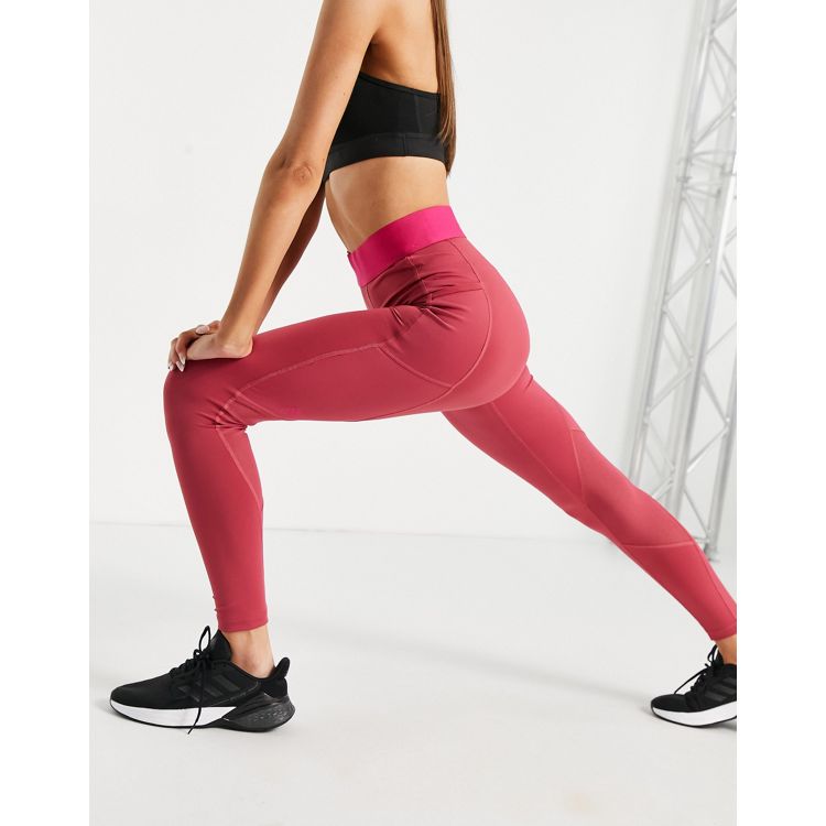 Buy Adidas women sportswear fit brand logo training leggings pink Online