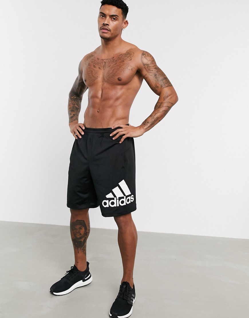 Adidas Training logo shorts in black