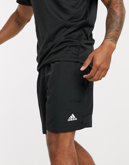 adidas Training logo shorts in black