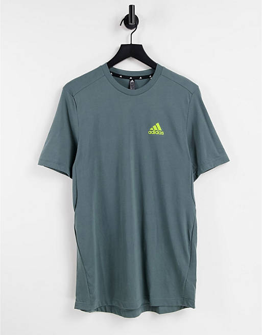 T-Shirts & Vests adidas Training logo t-shirt in blue 