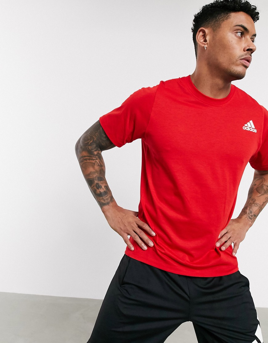 Adidas Training logo t-shirt in red