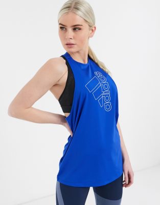 adidas training logo tank