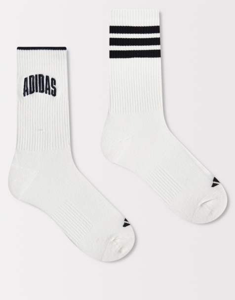 adidas Training - Lot de 2 paires de chaussettes style universitaire - Blanc - view 1