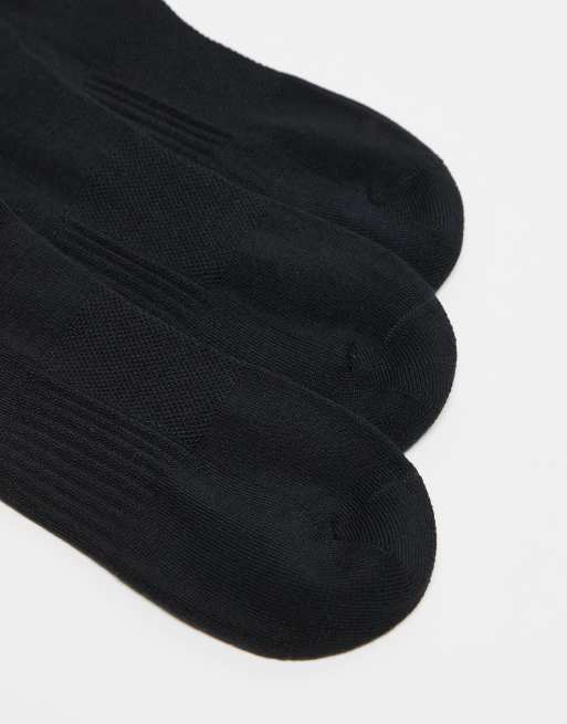 adidas Training - Lot de 3 paires de chaussettes à trois bandes - Noir, 2 de 3