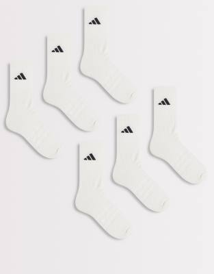 Adidas Unisex Blanc Chaussettes (X6) - Image 4